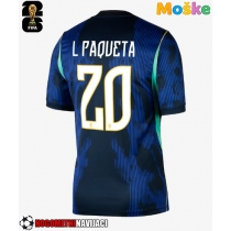 Moške Nogometnih dresov Brazilija Lucas Paqueta #20 Gostujoči SP 2026 Kratki rokavi